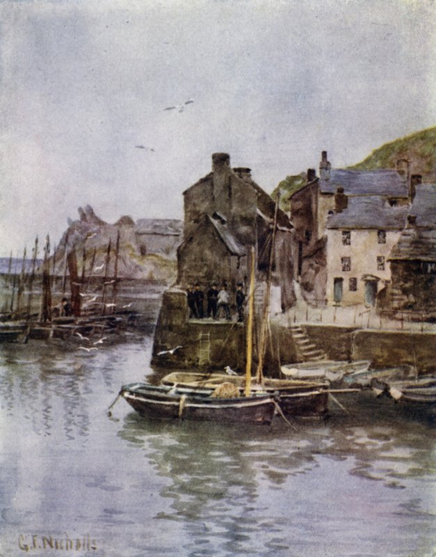 Polperro (cor litho) de George Franck Nicholls