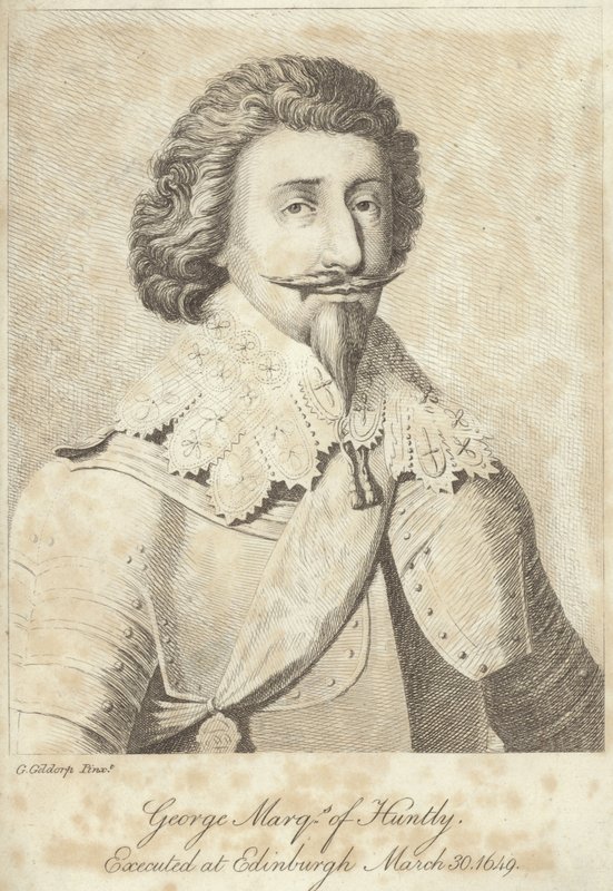 Retrato de George Gordon, Marquess da gravura de Huntly de George Geldorp
