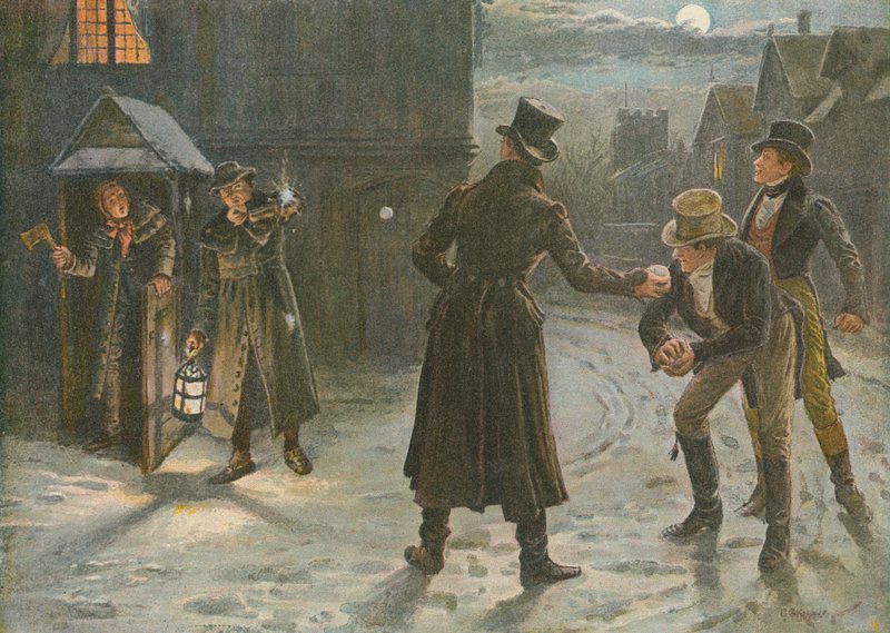 Snowballing the Watchmen: Um Natal Frolic no Tom e Jerry Times de George Goodwin Kilburne