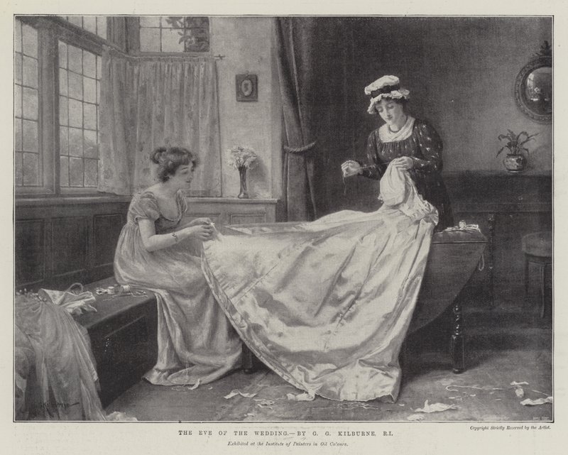 A véspera do casamento de George Goodwin Kilburne