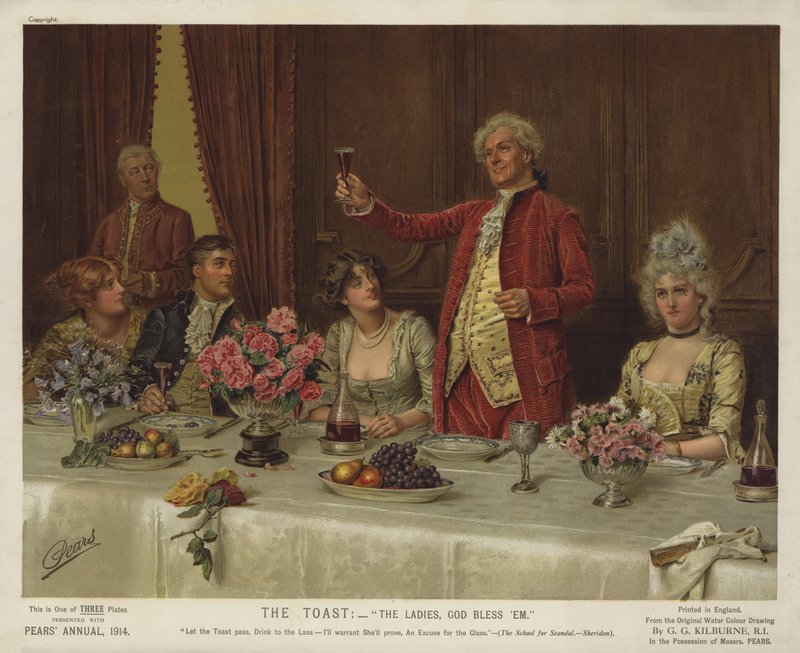 O Brinde: As Senhoras, Deus Abençoe. de George Goodwin Kilburne