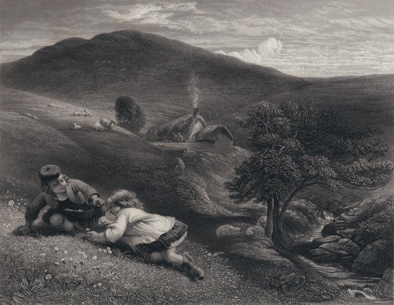 Ilustração para Auld Lang Syne por Robert Burns de George Harvey