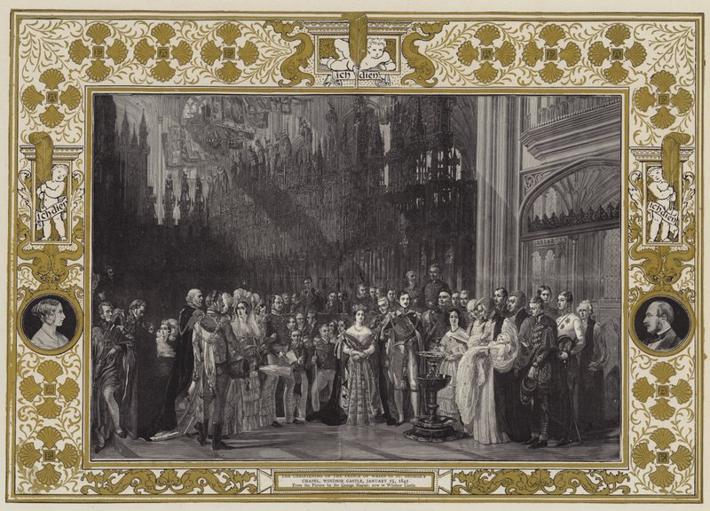O Batismo do Príncipe de Gales na Capela de São Jorge, Castelo de Windsor, 25 de janeiro de 1842 de George Hayter