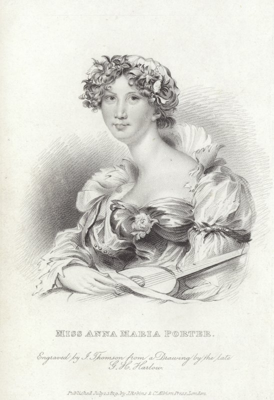 Anna Maria Porter, poetisa e romancista inglesa de George Henry (after) Harlow