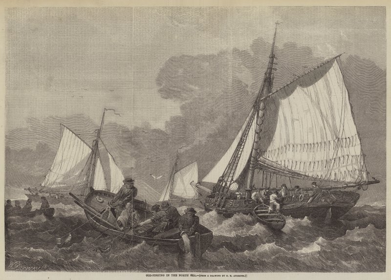Pesca de bacalhau no Mar do Norte de George Henry Andrews