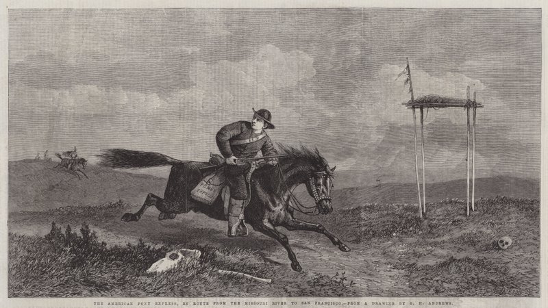 The American Pony Express, a caminho do rio Missouri até São Francisco de George Henry Andrews