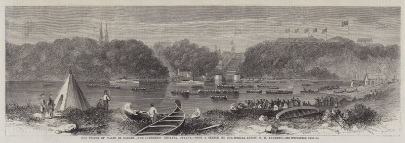 O, príncipe, de, gales, em, canadá, a, lumberers, regatta, ottawa de George Henry Andrews