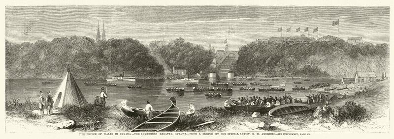 O, príncipe, de, gales, em, canadá, a, lumberers, regatta, ottawa de George Henry Andrews