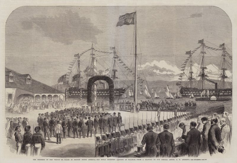 O Progresso do Príncipe de Gales na América do Norte Britânica, Sua Alteza Real desembarque em Halifax de George Henry Andrews