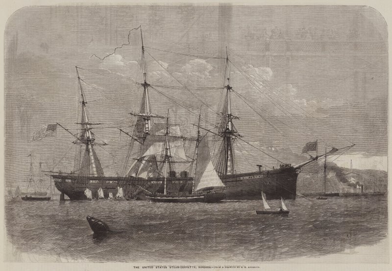Os Estados Unidos Steam-Corvette, Niagara de George Henry Andrews
