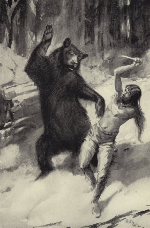 Scarfaces luta com o urso de George Henry Evison