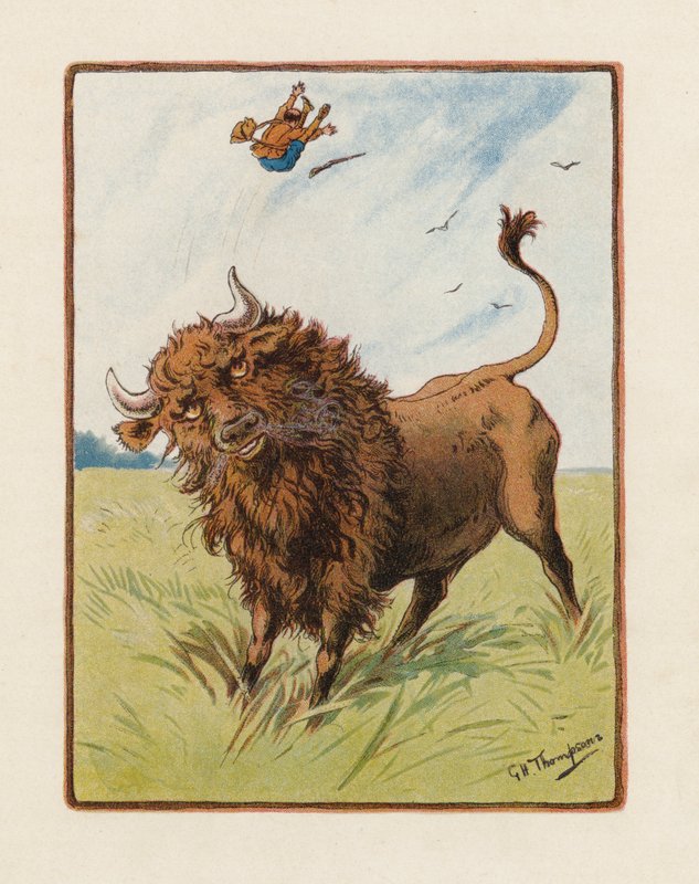 O bisonte (litografia a cores) de George Henry Thompson