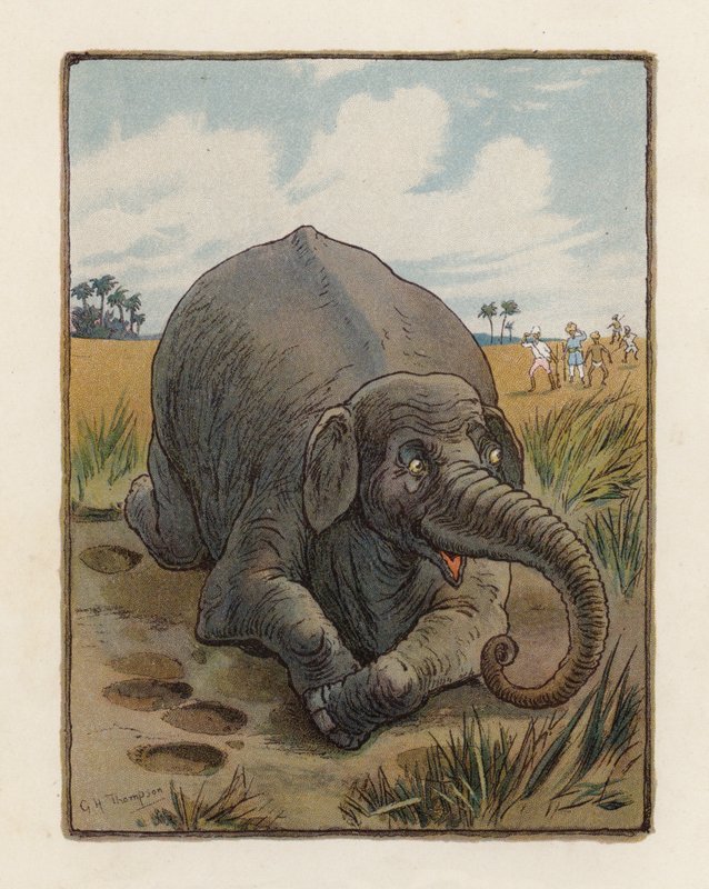 O Elefante (litografia a cores) de George Henry Thompson