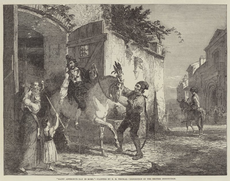 Dia de Santo Antônio em Roma, Exposição da Instituição Britânica de George Housman Thomas