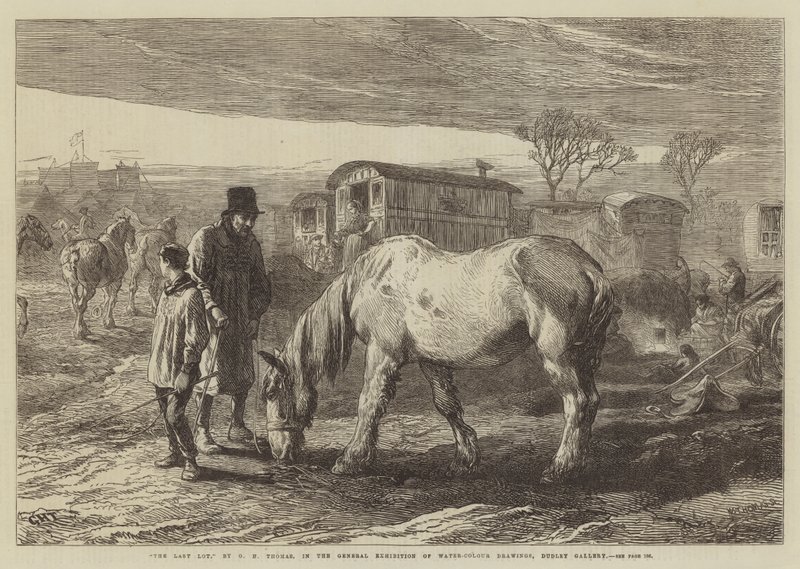 O último lote, na exposição geral de desenhos de água-cor, Galeria Dudley de George Housman Thomas