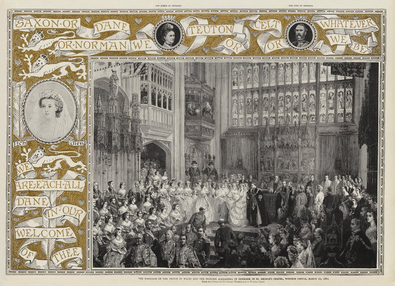 O Casamento do Príncipe de Gales e a Princesa Alexandra da Dinamarca na Capela de São Jorge, Castelo de Windsor, 10 de março de 1863 de George Housman Thomas