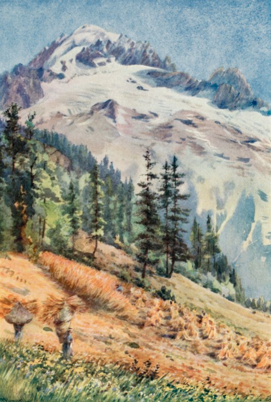 O Aiguille Verte e o Aiguille Du Dru, Outono de George Jackson Flemwell