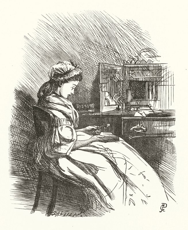 Ilustração para Stanzas on Woman (gravura) de George John Pinwell