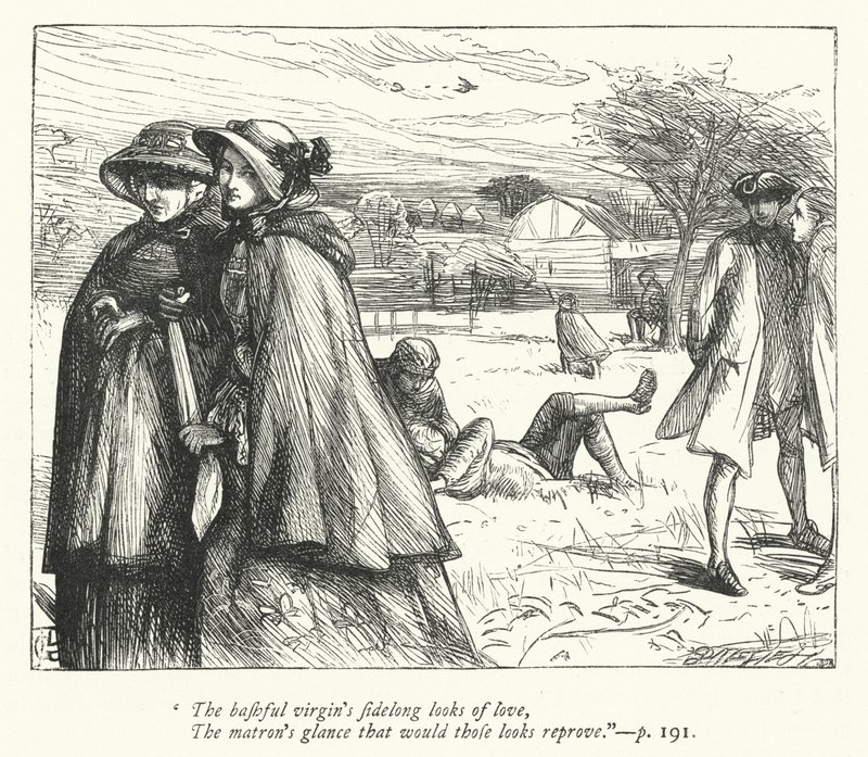 Ilustração para The Deserted Village (gravura) de George John Pinwell