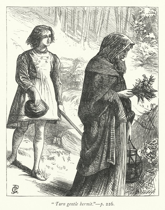Ilustração para O Eremita (gravura) de George John Pinwell