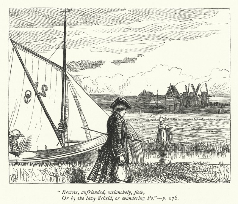 Ilustração para O Viajante (gravura) de George John Pinwell