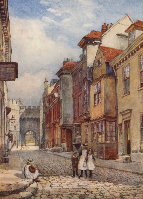 Church Street, vista para norte (litografia a cores) de George Moore Henton