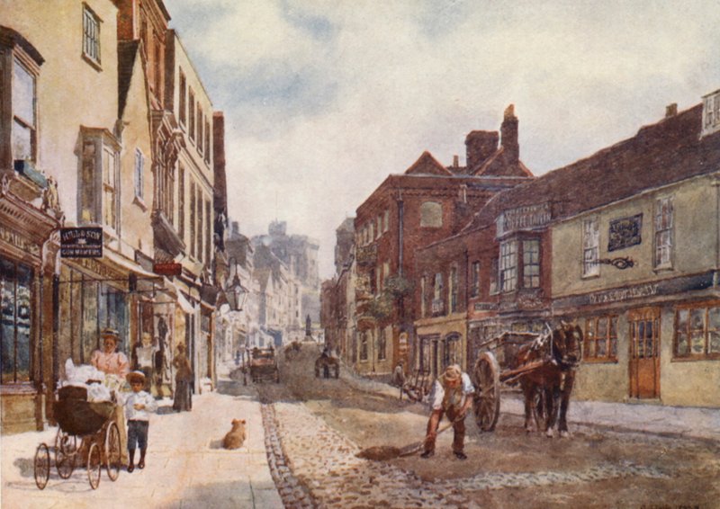 Peascod Street (litografia a cores) de George Moore Henton