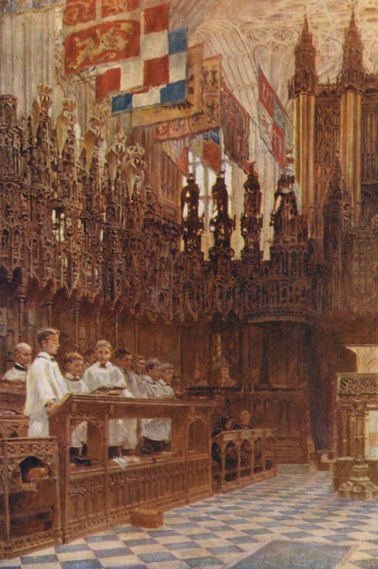 Capela de São Jorge, Evensong (litografia a cores) de George Moore Henton