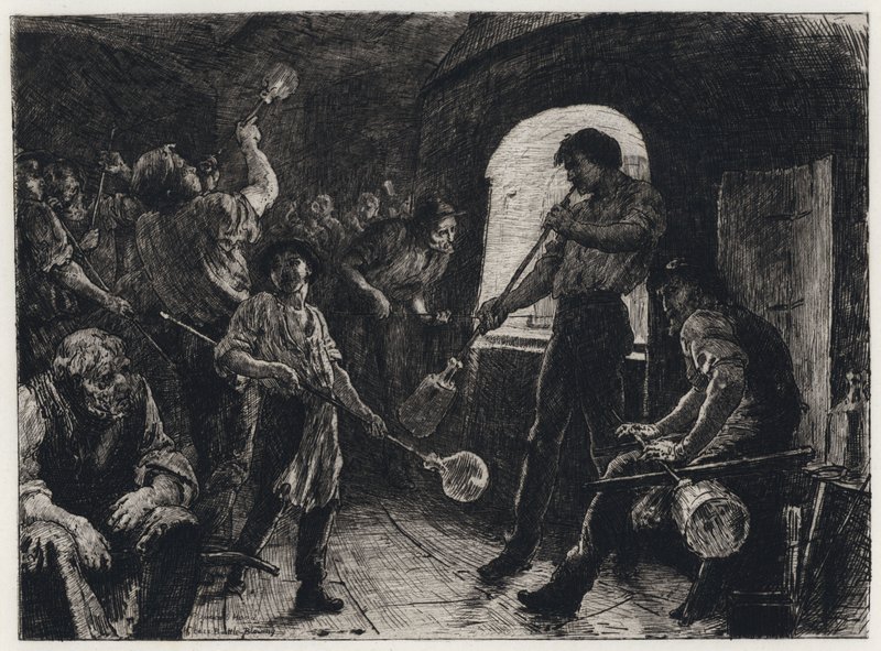 Sopro de vidro (gravura) de George Percy Jacomb Hood