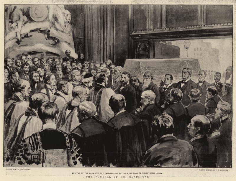 O funeral do senhor Gladstone de George Percy Jacomb Hood
