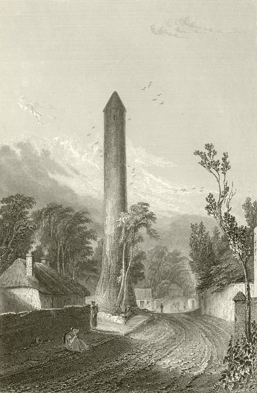 A, torre redonda, de, Clondalkin, dublin, irlanda de George Petrie