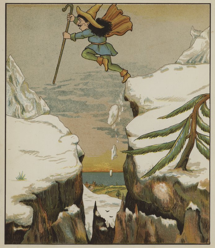 Ilustração para Rumpelstiltskin por The Brothers Grimm de George R. Halkett
