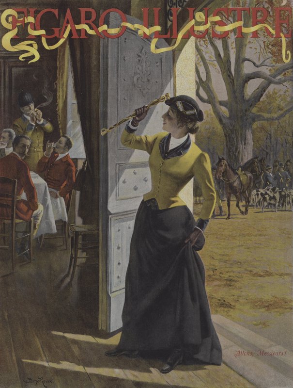 Venha, senhores! (Venha, senhores!) Capa do Ilustre Figaro, outubro de 1895 de George Roux