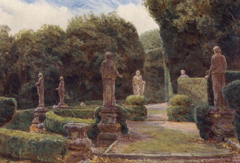 Jardins italianos: Villa Colonna (litografia a cores) de George Samuel Elgood