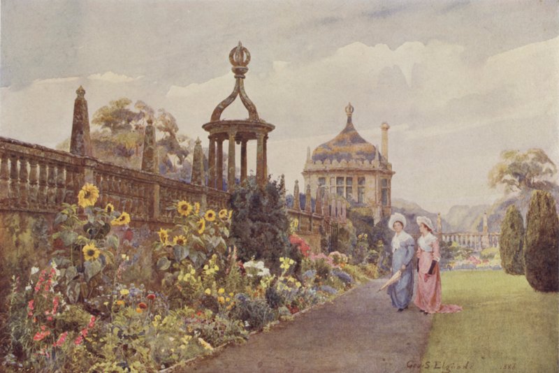 Montacute, girassóis de George Samuel Elgood