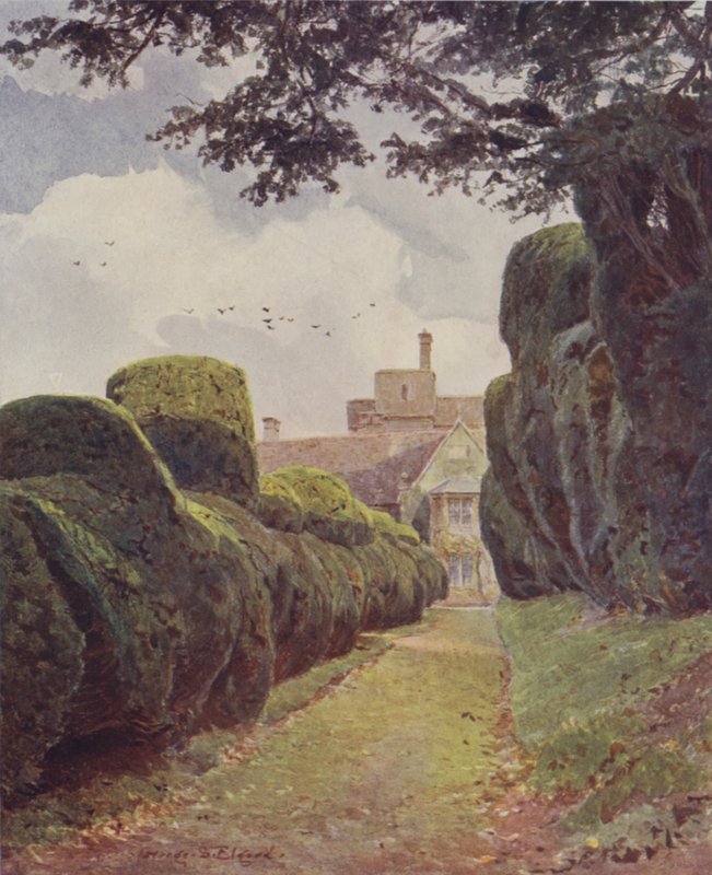The Yew Alley, Rockingham de George Samuel Elgood