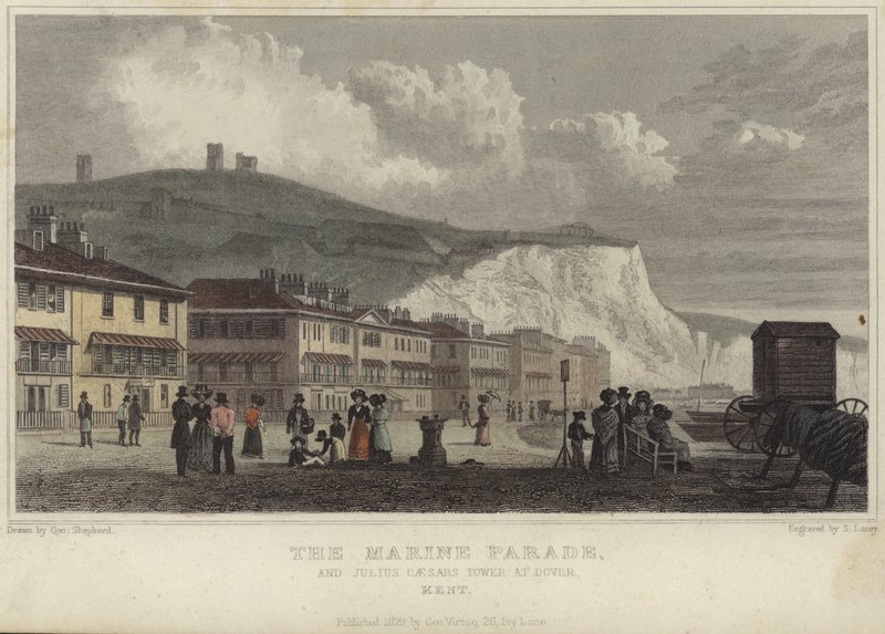 O desfile marinho e a torre de Júlio César em Dover de George Shepherd