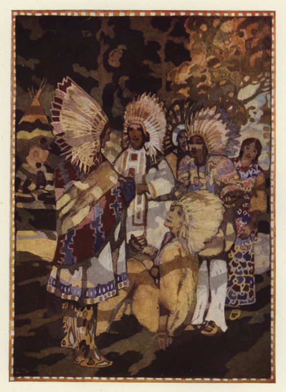 "Estou cansado da vida solitária; vim pela sua filha" (cor litho) de George Sheringham