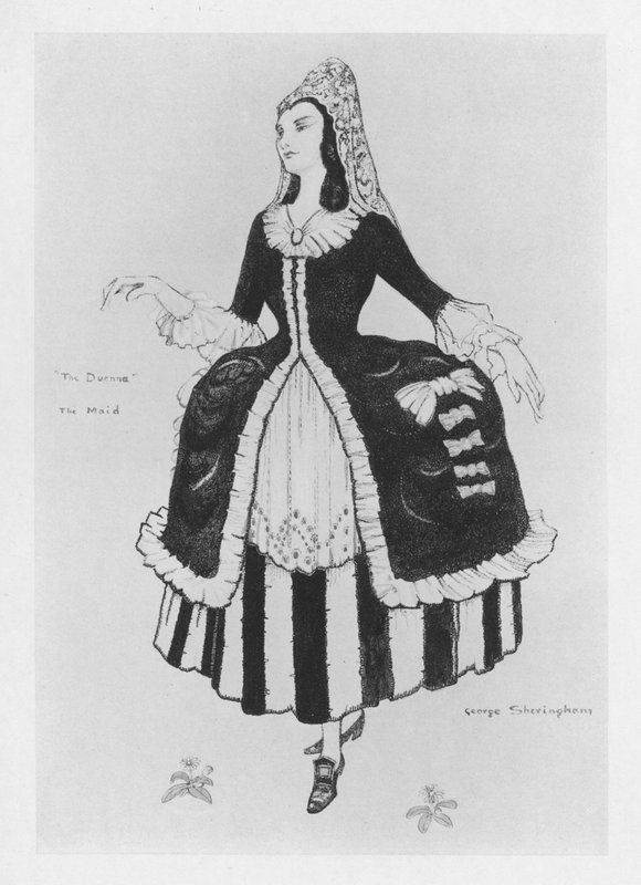 Ilustração para The Duenna de Sheridan (cor litho) de George Sheringham