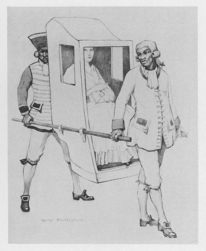 Ilustração para The Duenna de Sheridan (cor litho) de George Sheringham