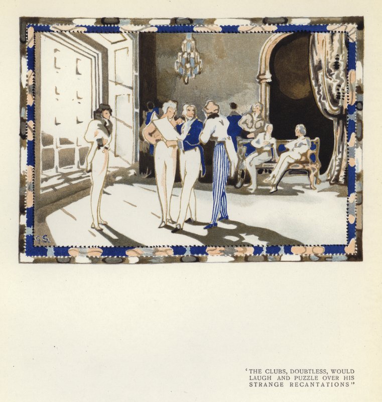 Ilustração para The Happy Hypocrite de Max Beerbohm (cor litho) de George Sheringham