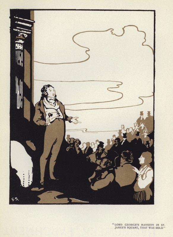 Ilustração para The Happy Hypocrite de Max Beerbohm (cor litho) de George Sheringham
