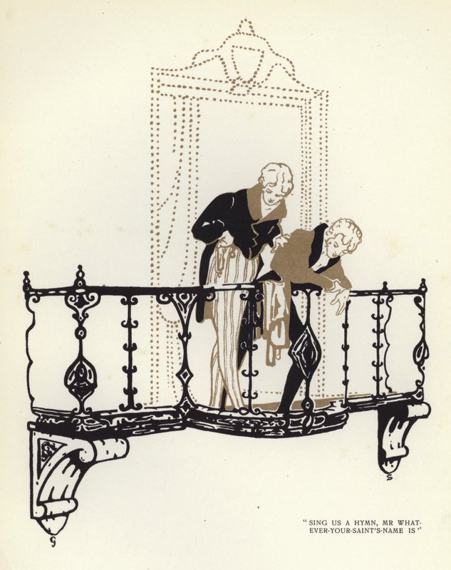 Ilustração para The Happy Hypocrite de Max Beerbohm (cor litho) de George Sheringham