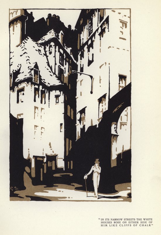 Ilustração para The Happy Hypocrite de Max Beerbohm (cor litho) de George Sheringham
