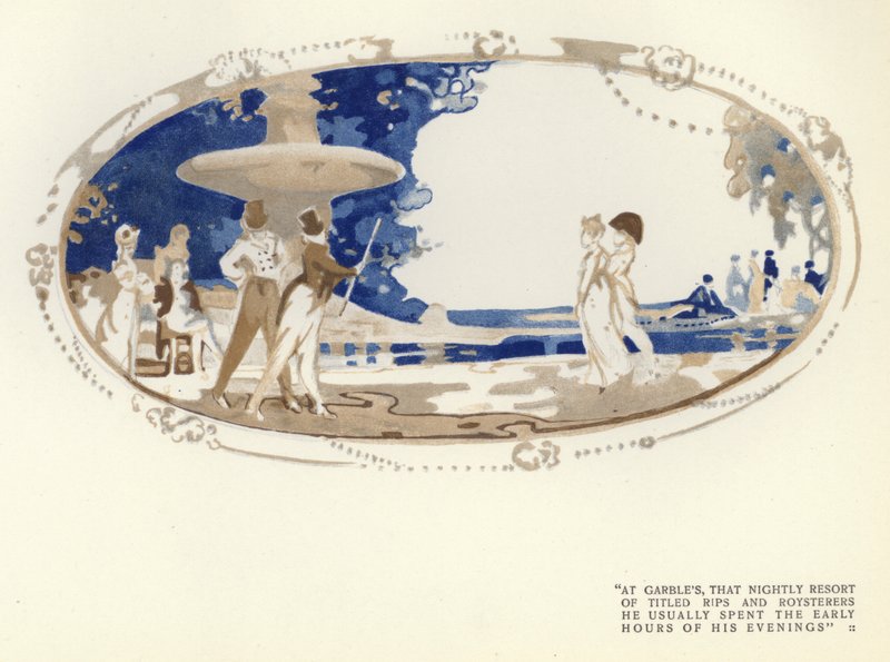 Ilustração para The Happy Hypocrite de Max Beerbohm (cor litho) de George Sheringham