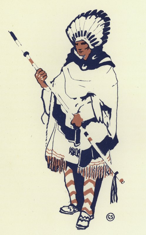 Na tribo era um rapaz muito bonito (cor litho) de George Sheringham