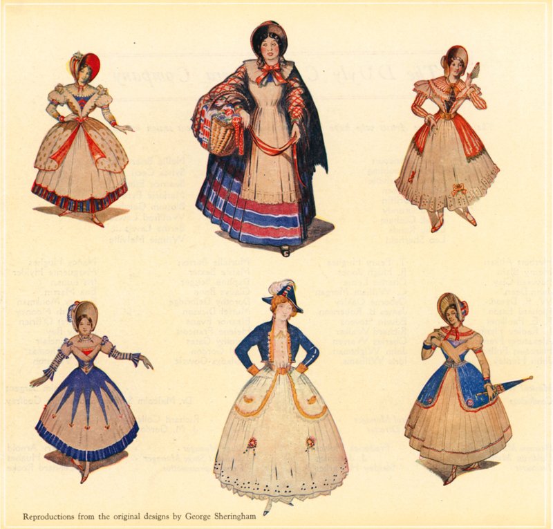 Designs originais para HMS Pinafore de George Sheringham