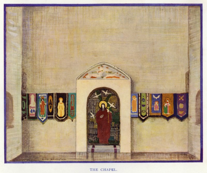 O Duenna de Sheridan: A Capela (cor litho) de George Sheringham