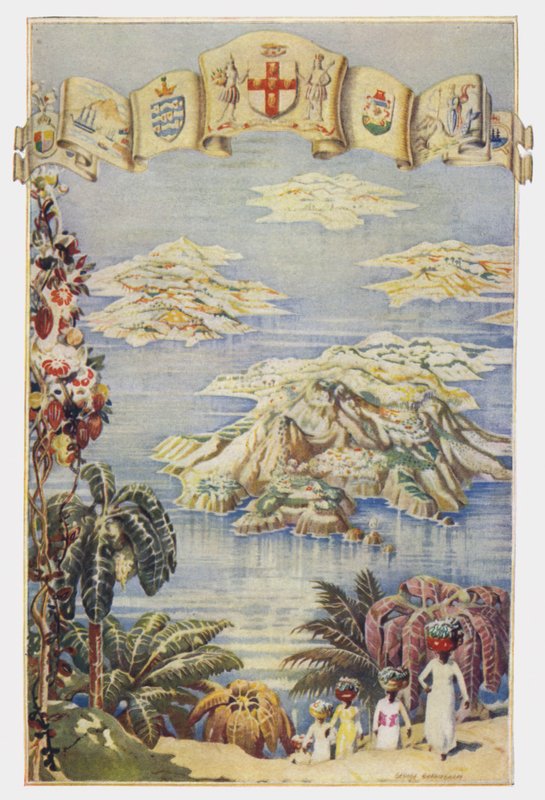 As Índias Ocidentais (cor litho) de George Sheringham