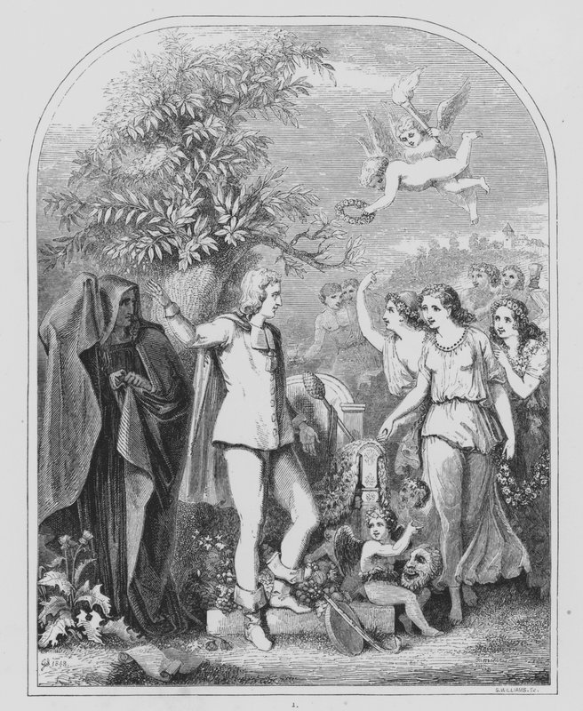 John Milton, LAllegro (gravura) de George Snr (after) Scharf